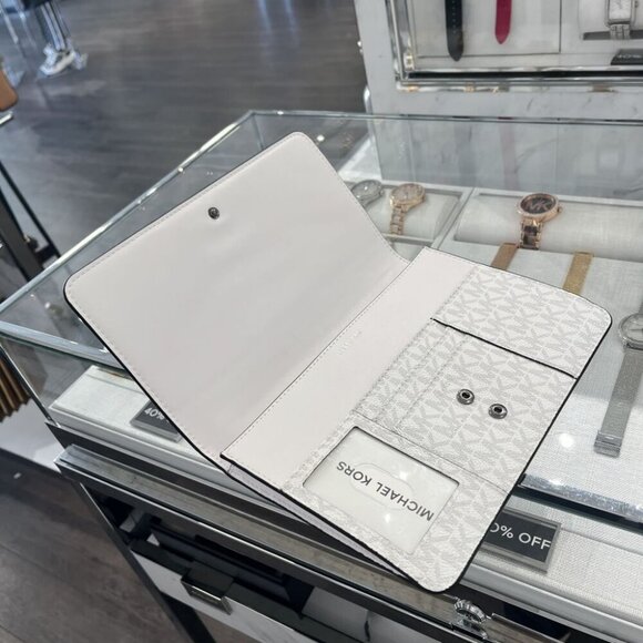 Michael Kors Cooper Large Embellished Signature Logo Travel Wallet 36R5LCOF6B - Picture 5 of 13